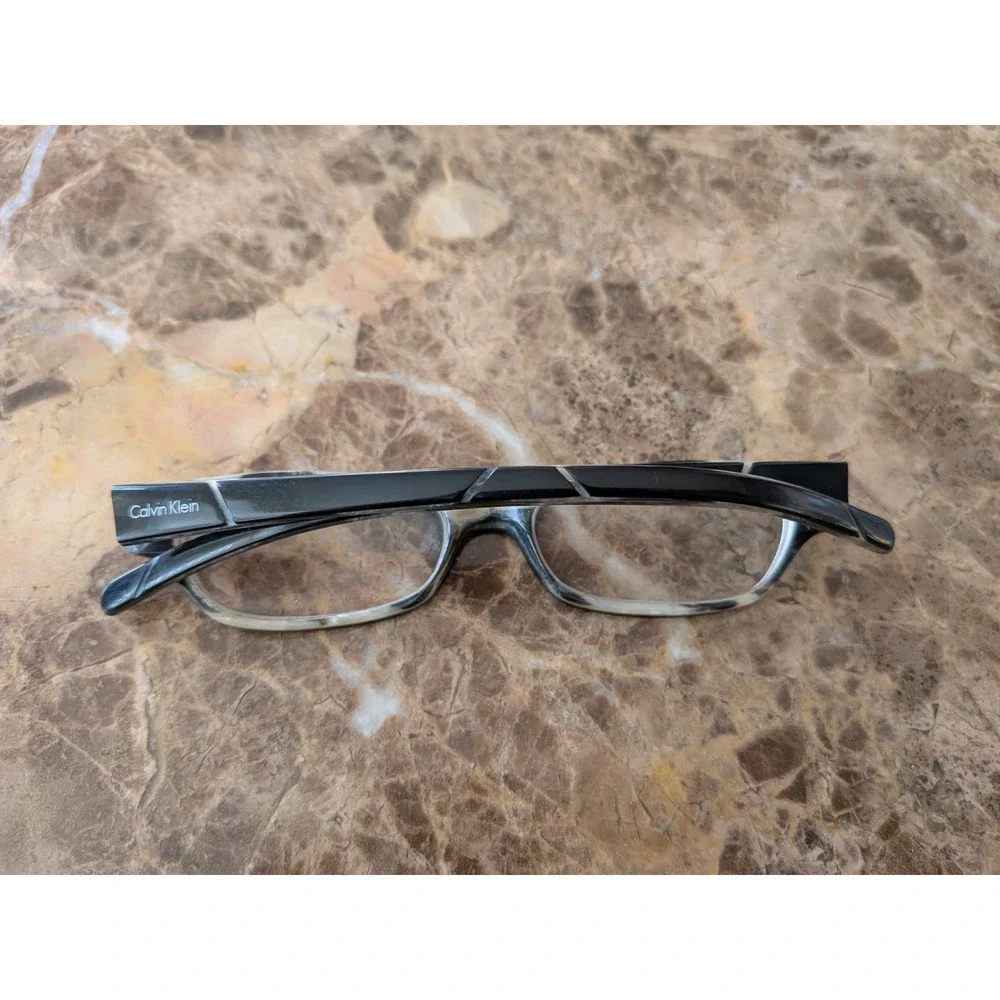 Calvin Klein Collection 672 Italy Black Marble Eyeglasses Frames 50mm 15mm 135mm